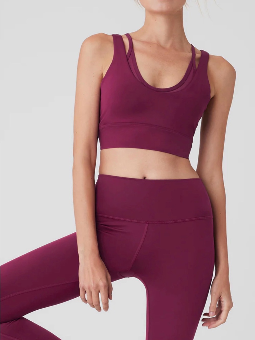 ALO Airlift Double Trouble Bra - Wild Berry